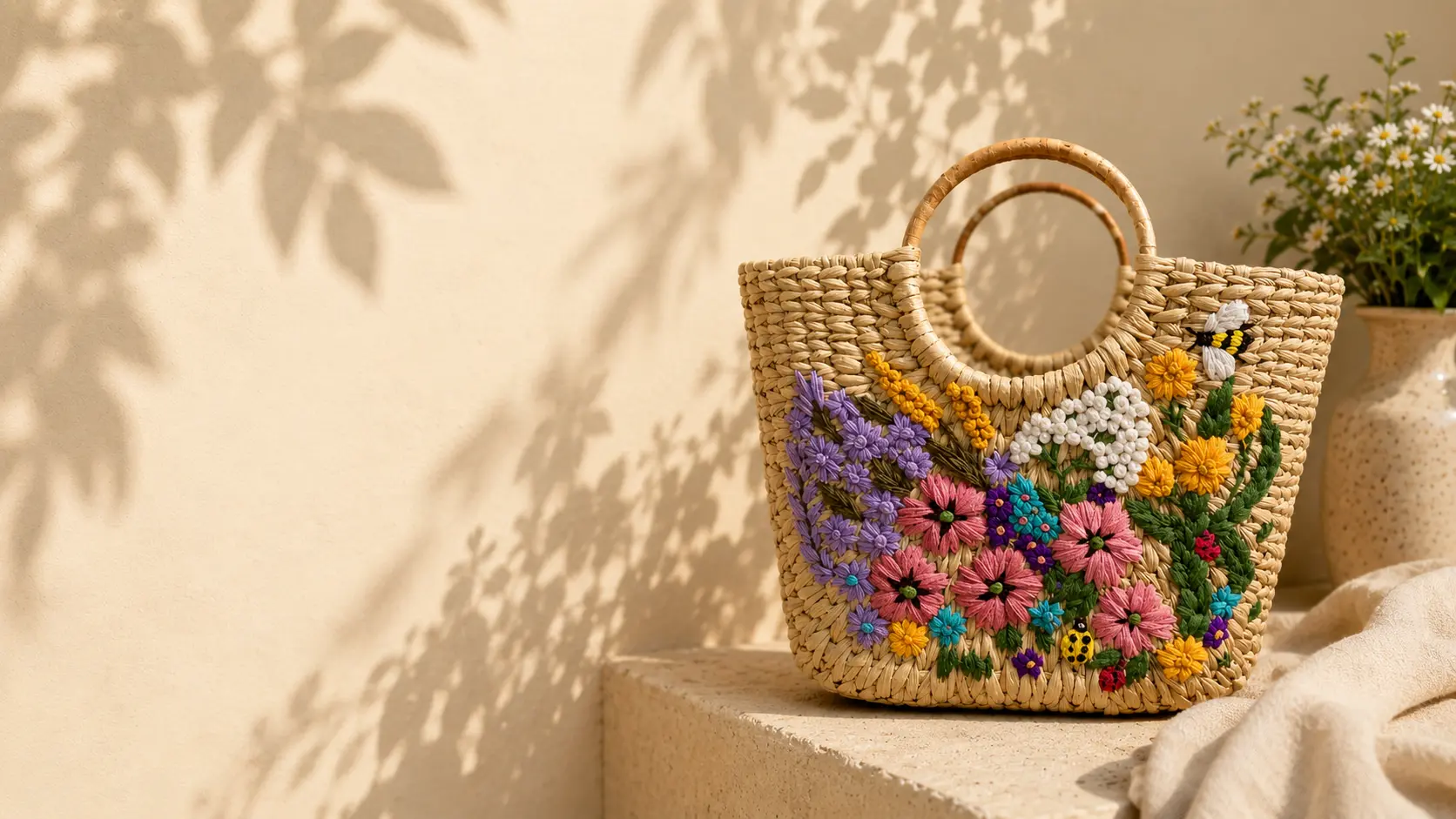 Handwoven reed or Kauna grass handbag