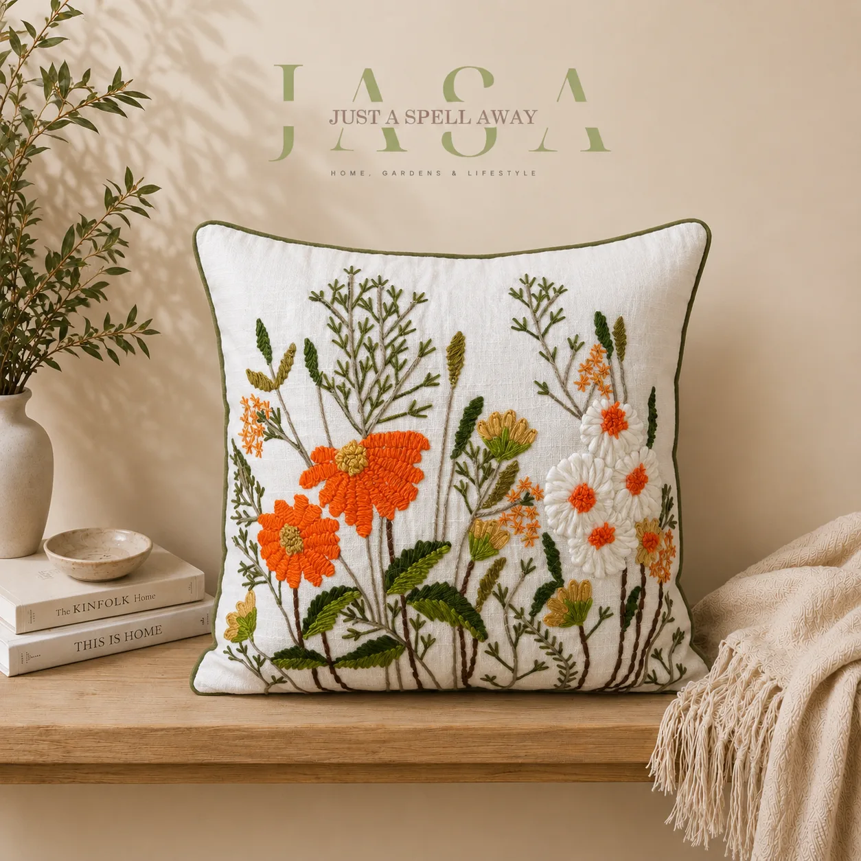 Wildbloom Embroidered Cushion Covers