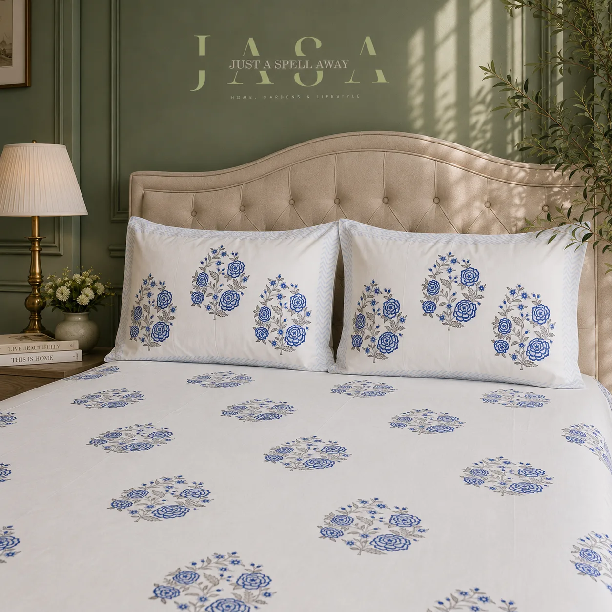 Neel Gulaab Percale King Bedsheet
