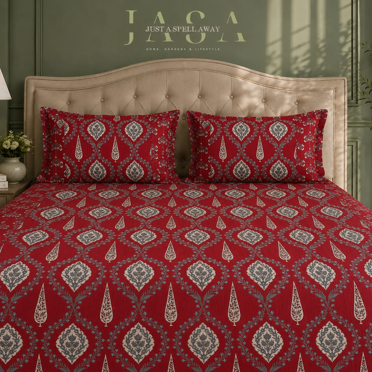 Chandrika Maroon King Bedsheet