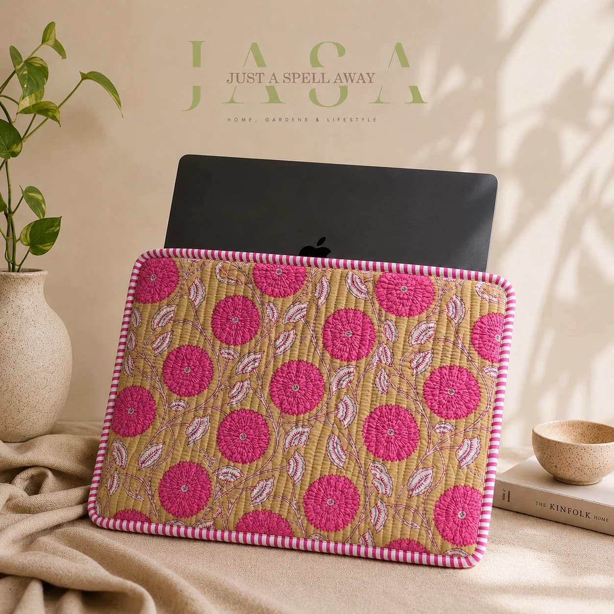 Pink Phool Laptop Sleeve