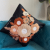 Blush Blossom Black & Brown Cushion Cover