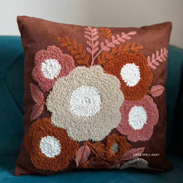 BLUSH BLOSSOM COCOA 1 Blush Blossom Cocoa Cushion Cover