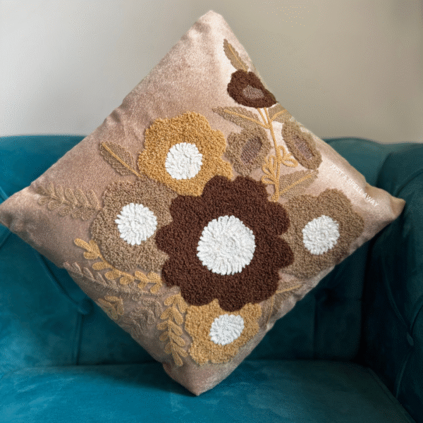 BLUSH BLOSSOM FAWN 1 Blush Blossom Fawn Cushion Cover