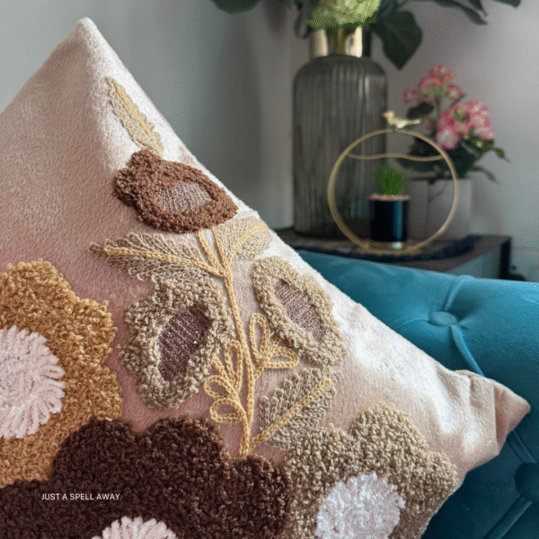 BLUSH BLOSSOM FAWN 3 Blush Blossom Fawn Cushion Cover