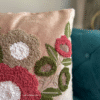 Blush Blossom Golden & Green Cushion Cover