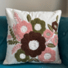Blush Blossom White & Green Cushion Cover