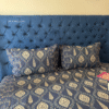 CHANDRIKA BLUE 1 Chandrika King Bedsheet- Dark Blue