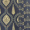 CHANDRIKA BLUE 2 Chandrika King Bedsheet- Dark Blue