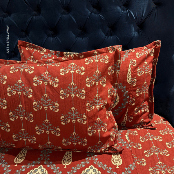 Chandrika Queen Bedsheet- Maroon