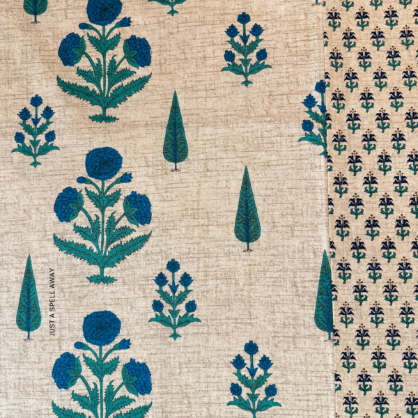 Gulmohar Queen Bedsheet - Blue