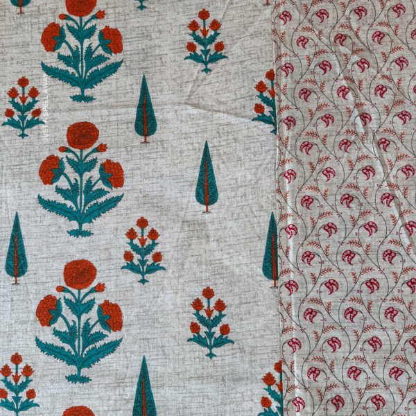 GULMOHAR ORANGE 2 Gulmohar Queen Bedsheet - Orange