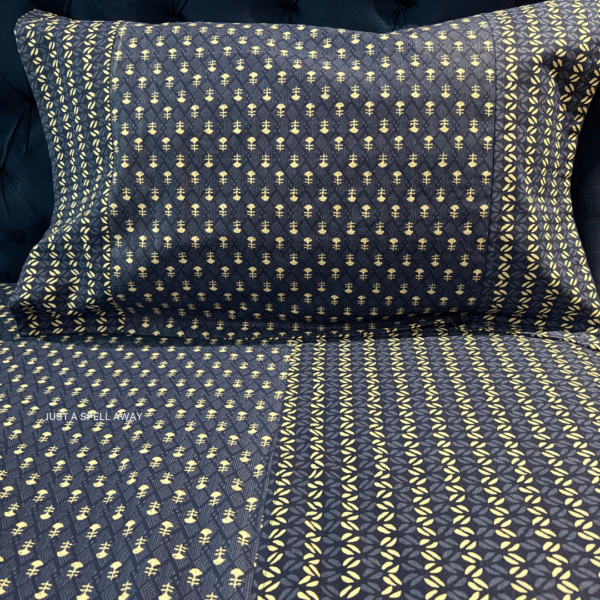 Manjari King Bedsheet - Dark Blue