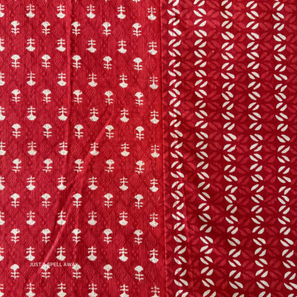 MANJARI RED 2 Manjari King Bedsheet - Red