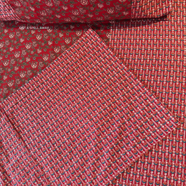 Rang Manch King Bedsheet- Red