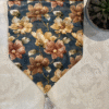 SATIN TABLE RUNNER- DENIM BLUE 3 Satin Bloom Denim Blue