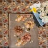 Floral Muse Table Cover BEIGE BROWN 2 Floral Muse Table Cover - Beige Brown