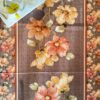 Floral Muse Table Cover BROWN 1 Floral Muse Table Cover - Brown