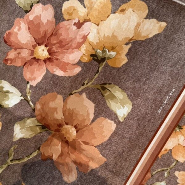 Floral Muse Table Cover BROWN 3 Floral Muse Table Cover - Brown