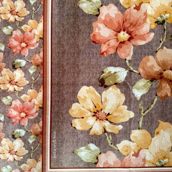 Floral Muse Table Cover BROWN 4 Floral Muse Table Cover - Brown