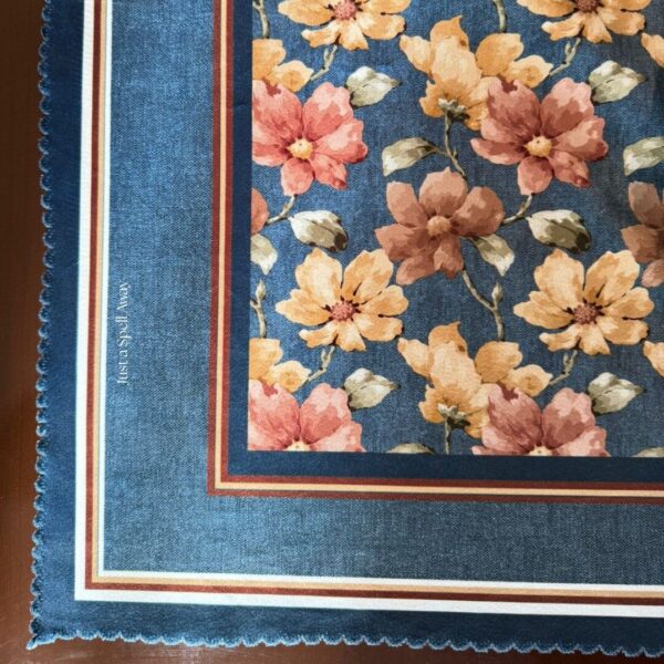 Floral Muse Table Cover DENIM BLUE 1 Floral Muse Table Cover - Denim Blue