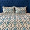 Phulwadi Queen Bedsheet- Blue