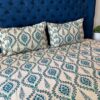 Phulwadi Queen Bedsheet- Blue