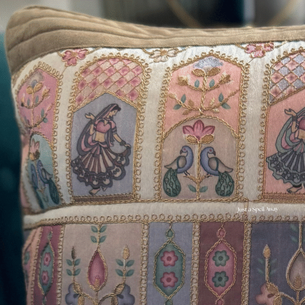 Raja Rani Cushion Cover - Mehendi Brown