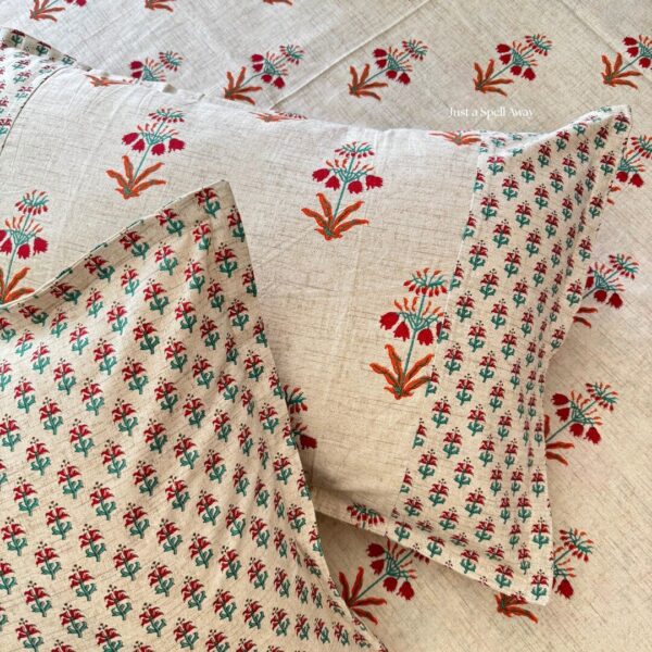 Roohani Queen Bedsheet - Orange
