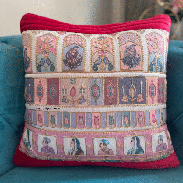 Raja Rani Cushion Cover - Red