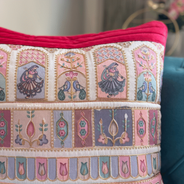 Raja Rani Cushion Cover - Red